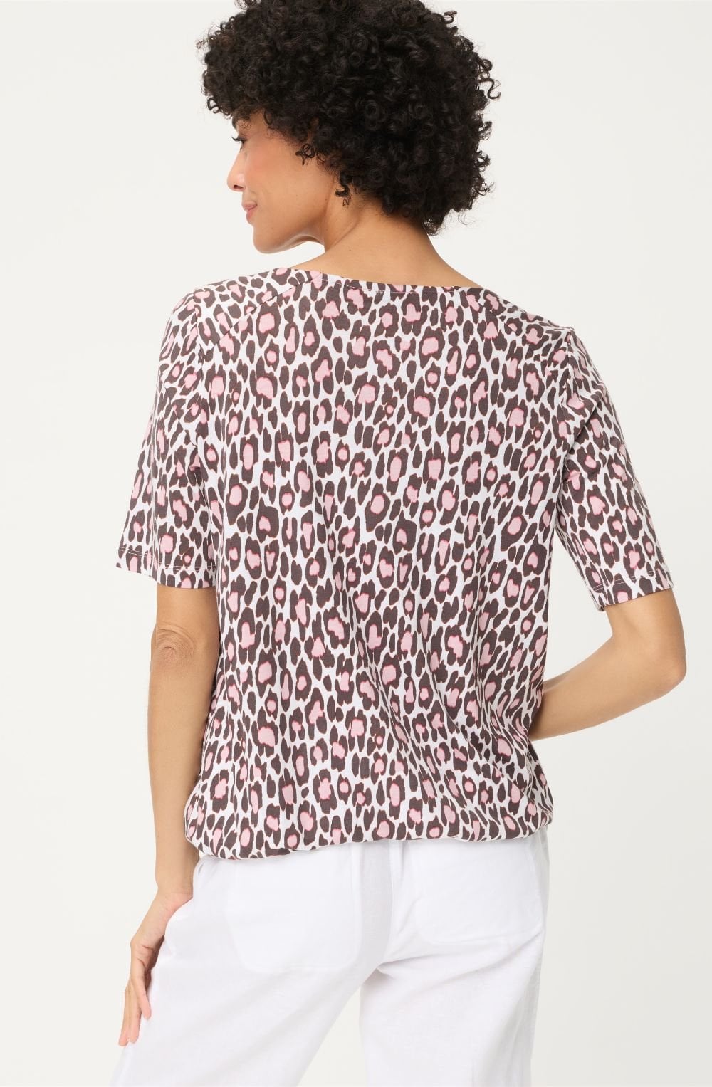 Dark Brown and Raspberry Leopard Print Clara Top
