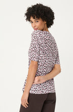 Dark Brown and Raspberry Leopard Print Edda T Shirt
