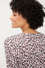 Dark Brown and Raspberry Leopard Print Edda T Shirt
