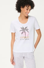 Dark Brown and Raspberry Palm Tree Hannah T Shirt