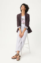 Dark Brown and Raspberry Palm Tree Hannah T Shirt