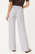 Dark Brown and White Striped Linen Mix Anna Trousers