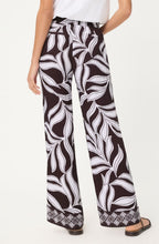 Dark Brown Leaf Print Anna Wide Leg Trousers