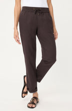 Dark Brown Linen Mix Lisa Cropped Trousers