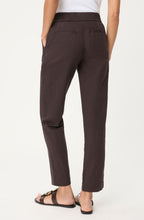 Dark Brown Linen Mix Lisa Cropped Trousers