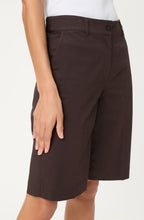 Dark Brown Mona Straight Chino Shorts