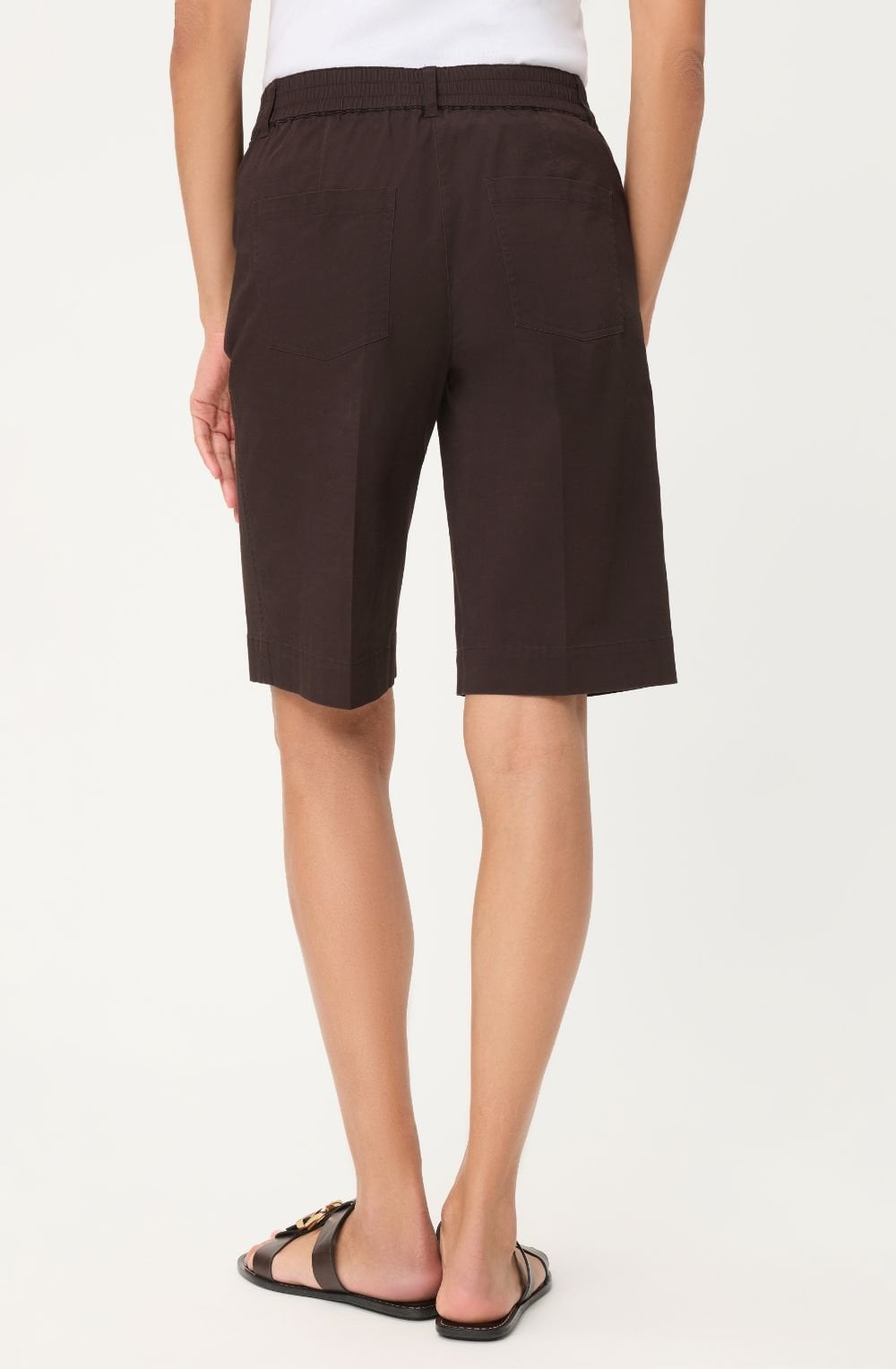 Dark Brown Mona Straight Chino Shorts