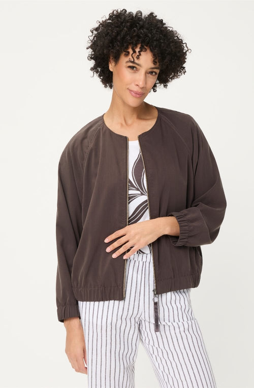 Dark Brown Satin Touch Jacket