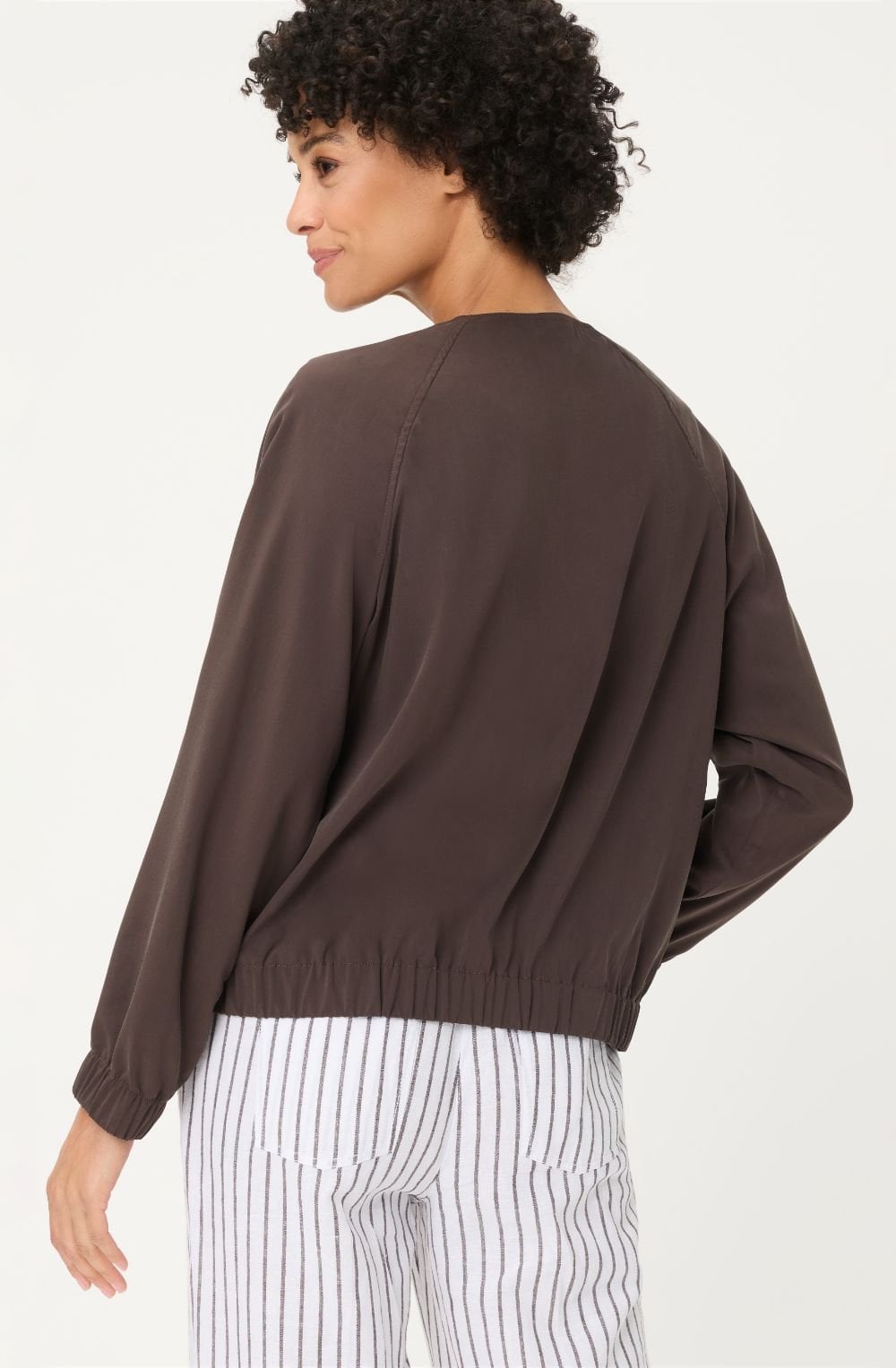 Dark Brown Satin Touch Jacket