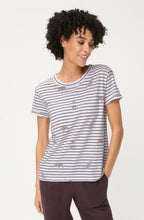 Dark Brown Stripe and Leopard Design Hannah T Shirt