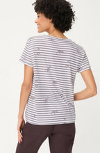 Dark Brown Stripe and Leopard Design Hannah T Shirt
