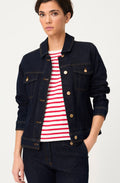 Dark Denim Gold Details Jacket