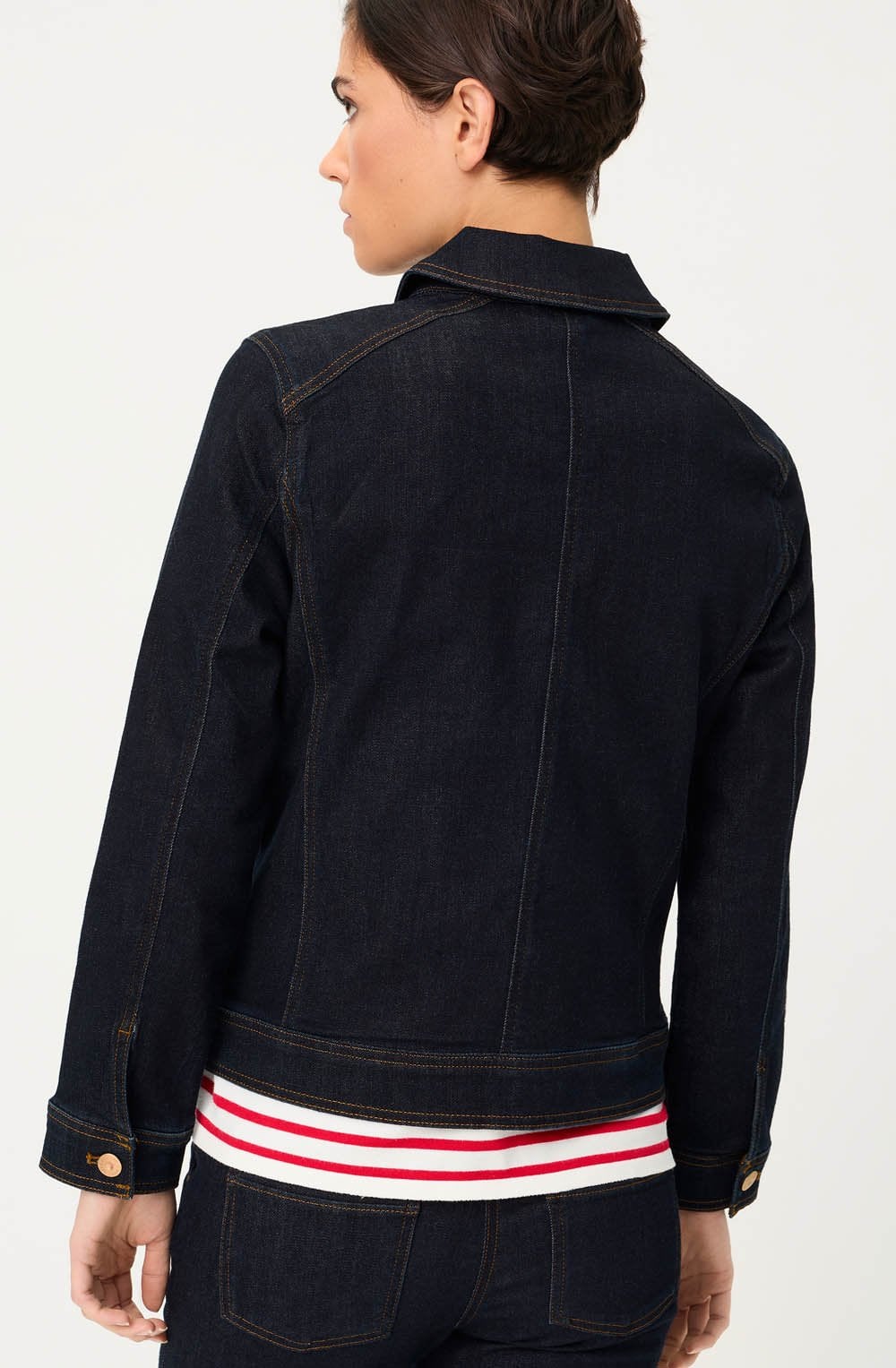 Dark Denim Gold Details Jacket