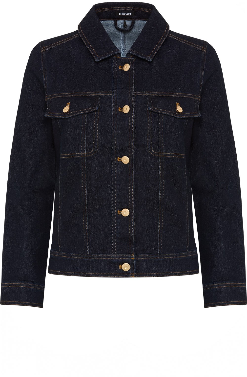 Dark Denim Gold Details Jacket