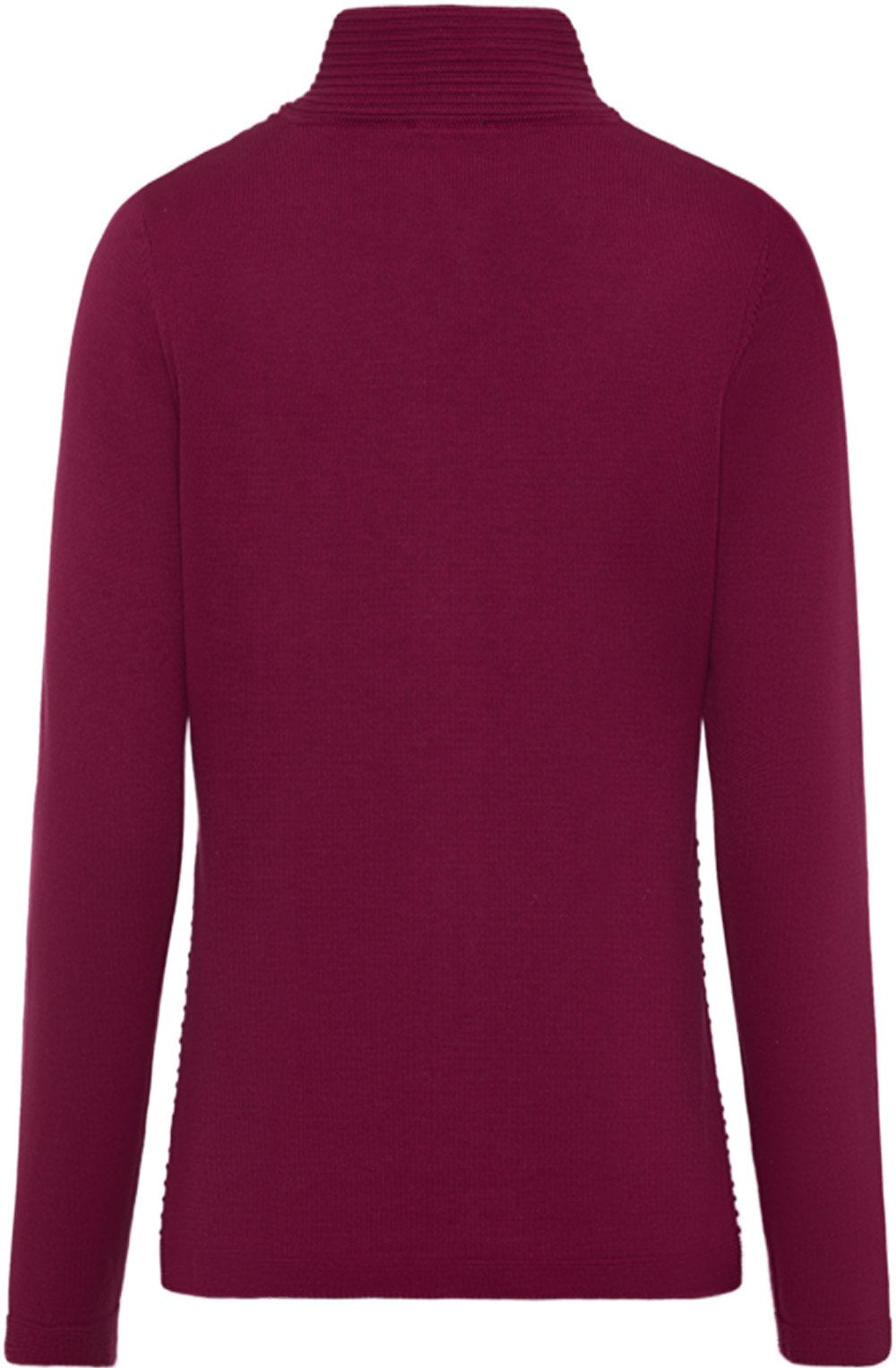 Dark Fuchsia Ribbed Knit Cardigan