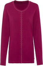 Dark Fuchsia Sparkle Stud Front Top