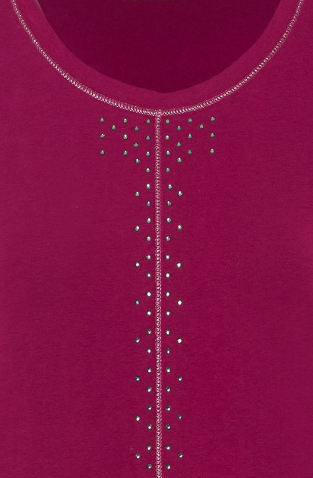 Dark Fuchsia Sparkle Stud Front Top