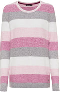 Dark Fuchsia Striped Jumper