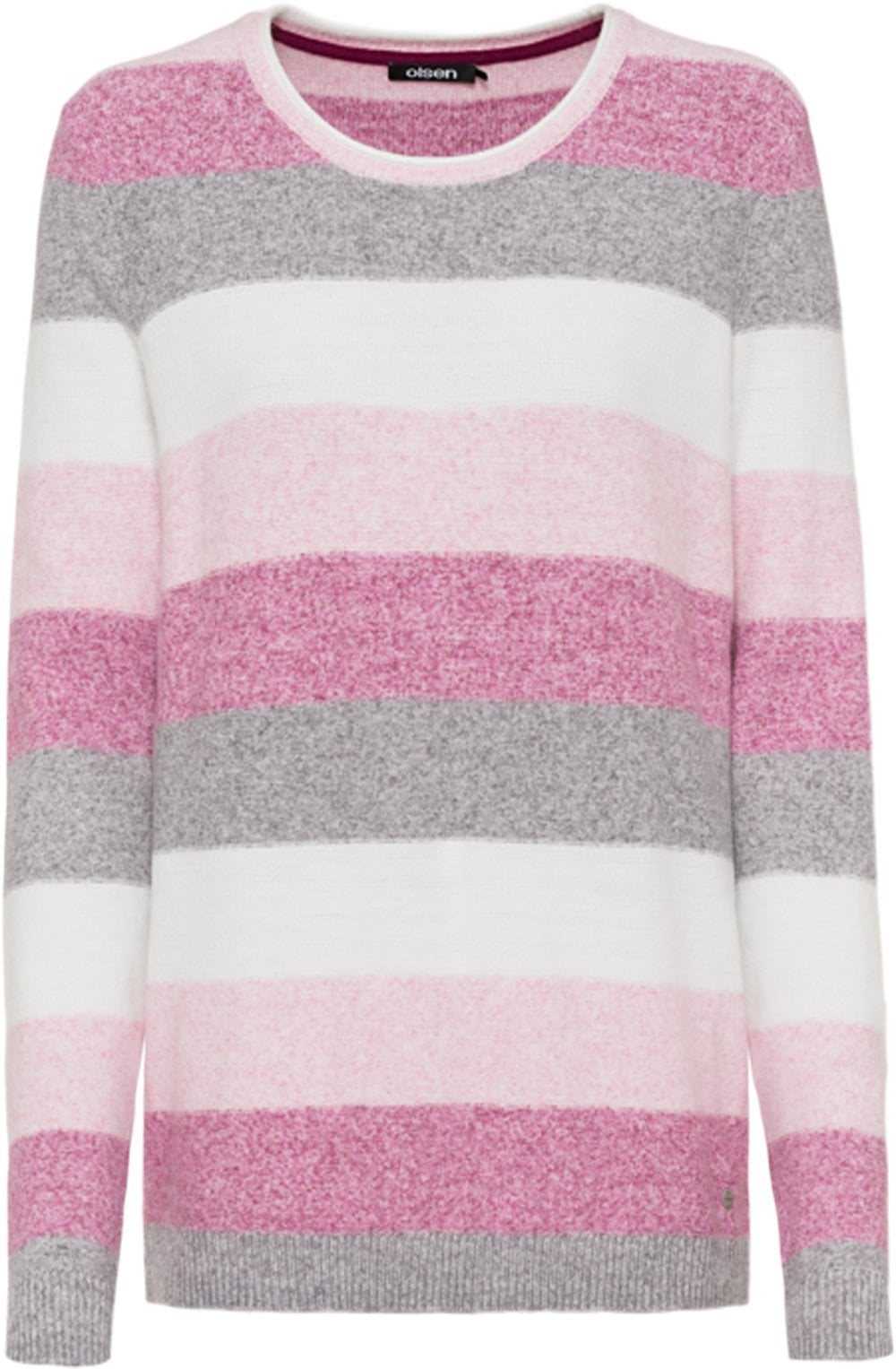 Dark Fuchsia Striped Jumper
