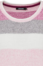 Dark Fuchsia Striped Jumper