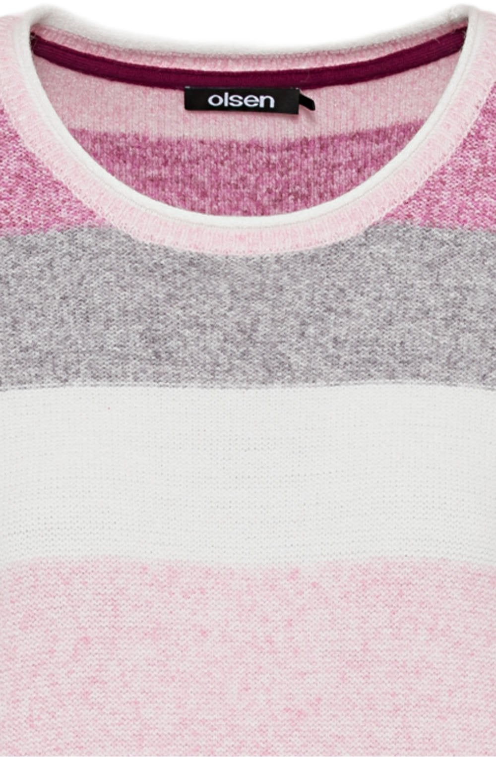 Dark Fuchsia Striped Jumper