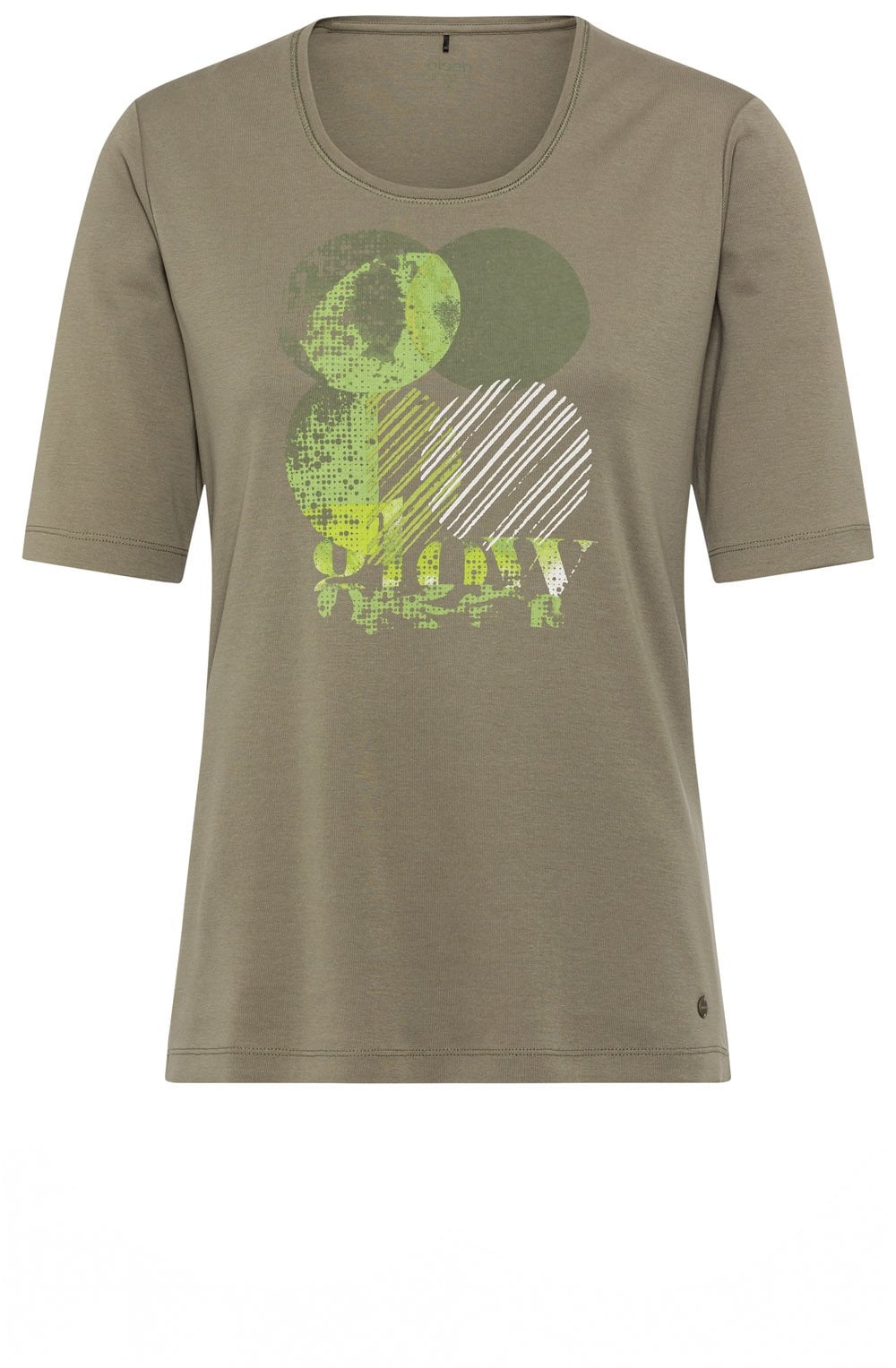 Dark Khaki Abstract Glow Edda T Shirt