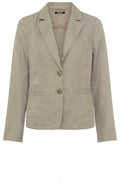 Dark Khaki Linen Blazer