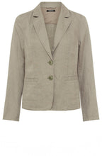 Dark Khaki Linen Blazer