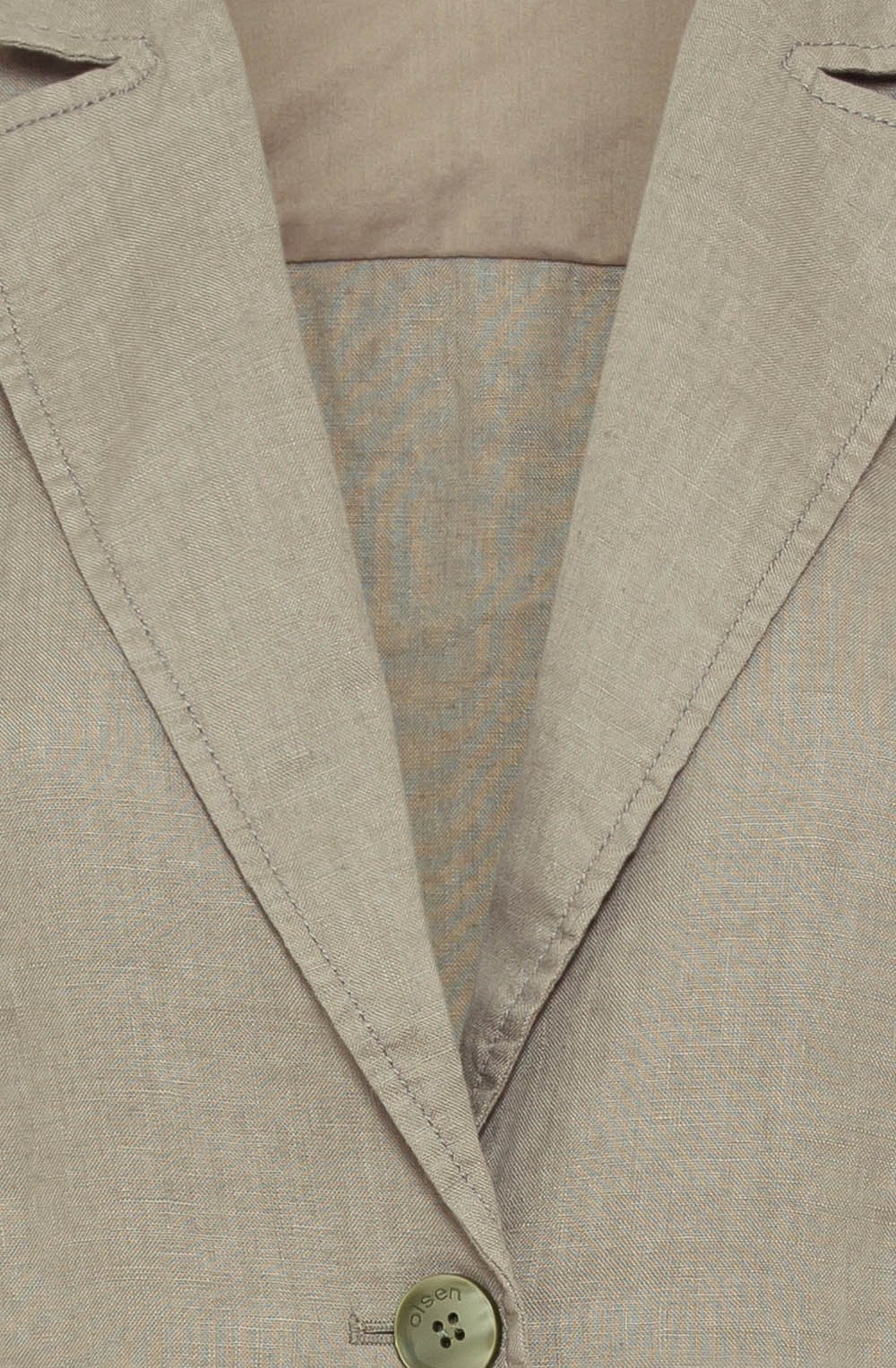 Dark Khaki Linen Blazer