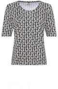 Dark Khaki Spotted Round Neck Edda T Shirt