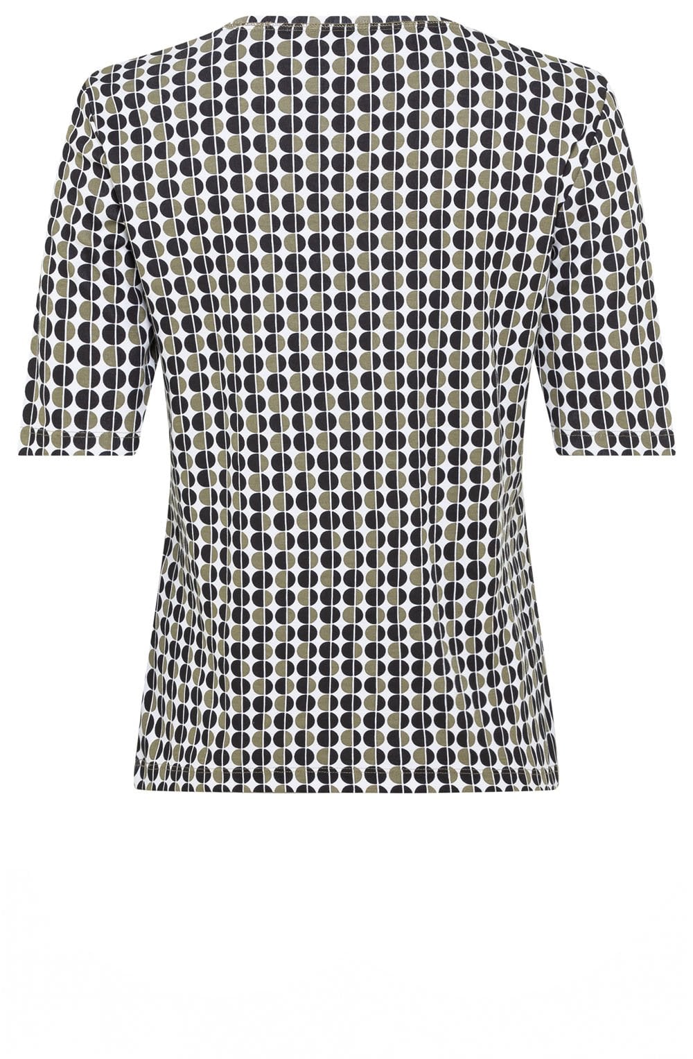 Dark Khaki Spotted Round Neck Edda T Shirt