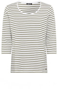 Dark Khaki Striped Hannah T Shirt