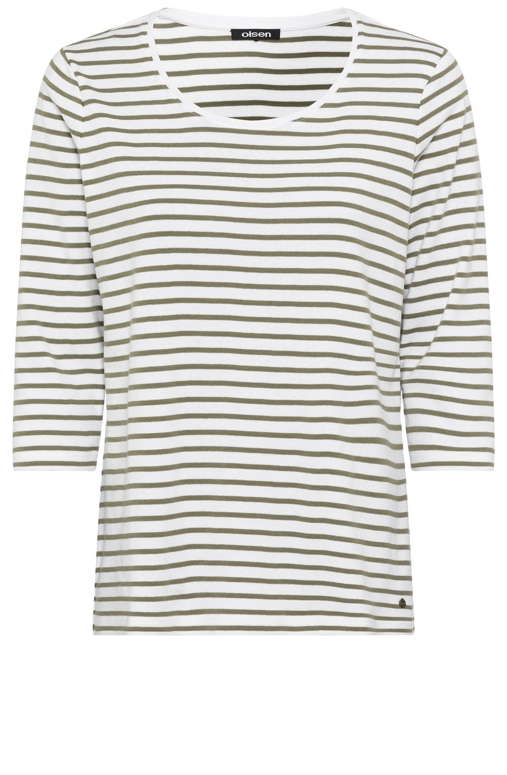 Dark Khaki Striped Hannah T Shirt