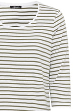 Dark Khaki Striped Hannah T Shirt