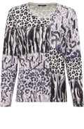 Dark Orchid Festive Spirit and Animal Print Top