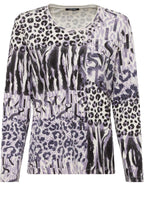 Dark Orchid Festive Spirit and Animal Print Top
