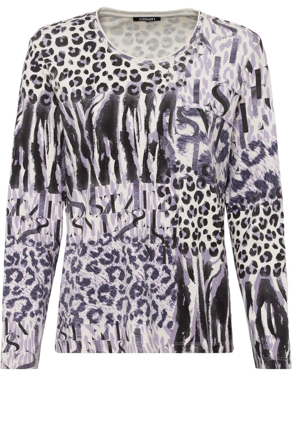 Dark Orchid Festive Spirit and Animal Print Top