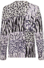 Dark Orchid Festive Spirit and Animal Print Top