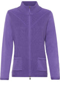 Dark Orchid Patterned Knit Cardigan