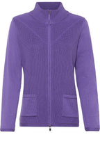 Dark Orchid Patterned Knit Cardigan
