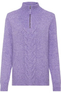 Dark Orchid Zip Neck Jumper
