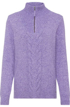 Dark Orchid Zip Neck Jumper