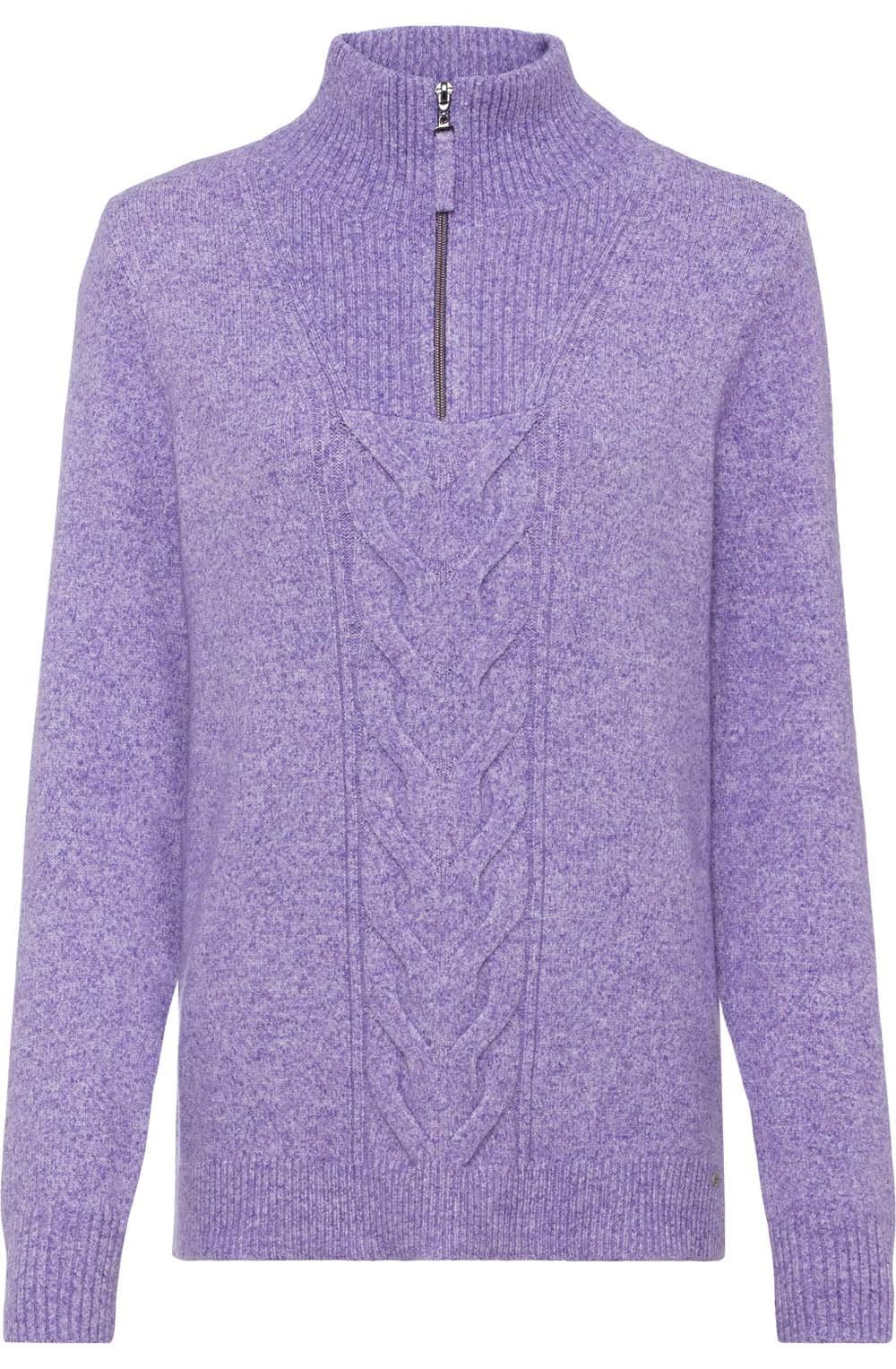 Dark Orchid Zip Neck Jumper