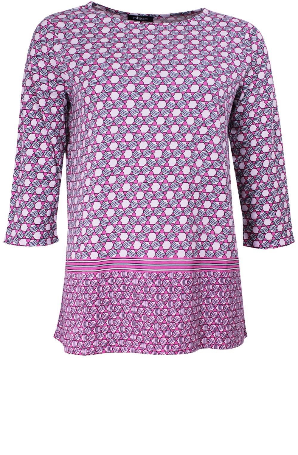 Dark Pink Rose Patterned Top