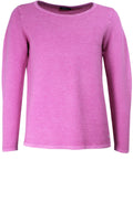 Dark Pink Rose Ribbed Knit Jumper