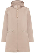 Dark Sand Removable Hood Water Repellent Coat