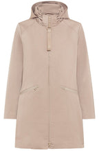 Dark Sand Removable Hood Water Repellent Coat