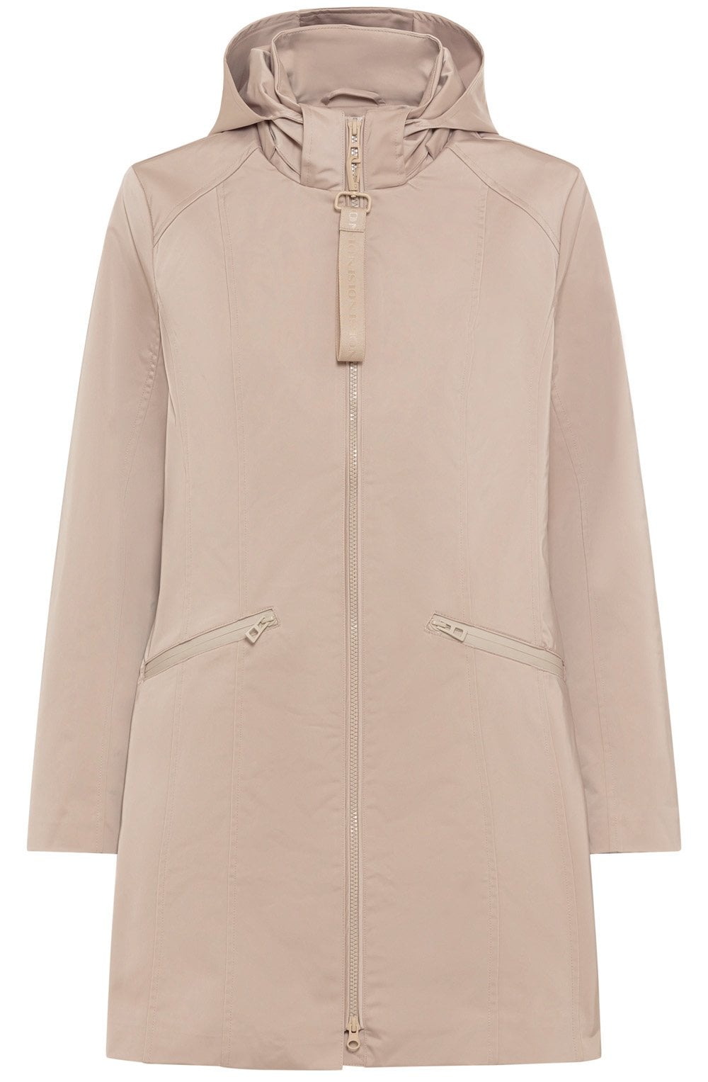 Dark Sand Removable Hood Water Repellent Coat