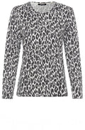 Dark Slate Animal Print Edda Top