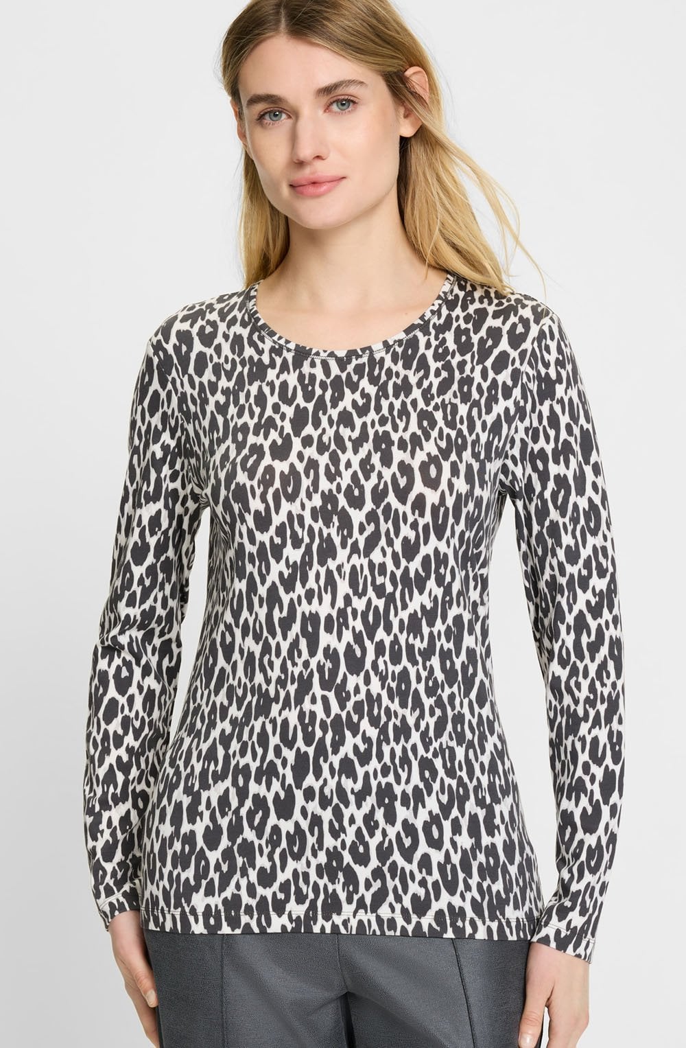 Dark Slate Animal Print Edda Top